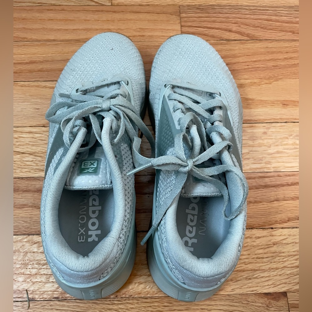 Women’s Reebok nano x3. Olive green.